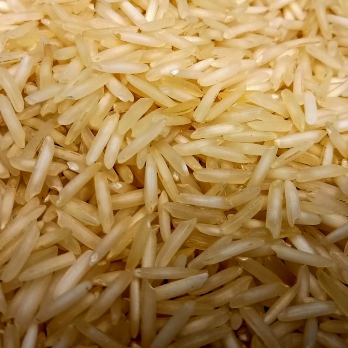 Golden sella parboiled basmati grains